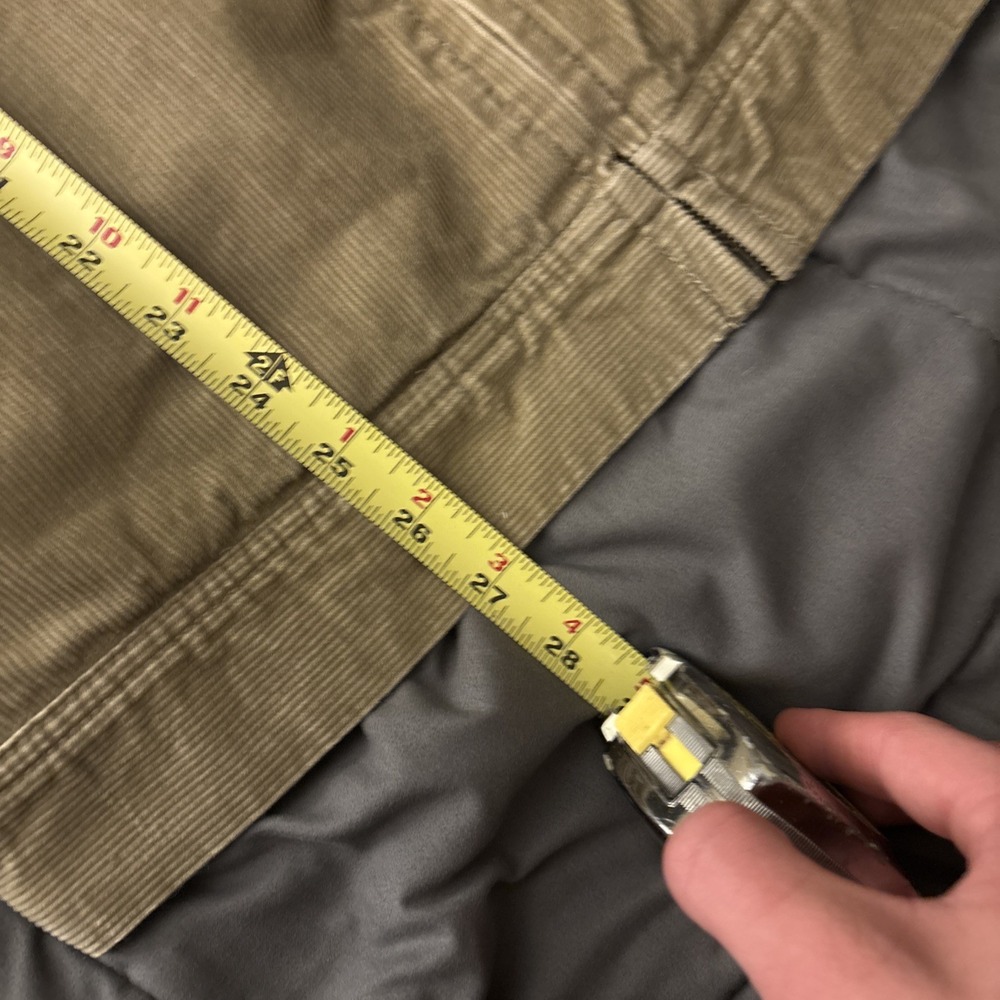 Y2K Billabong Jacket Beige Corduroy Zip Bomber Sherpa Lined Men's Large - Picture 9 of 10